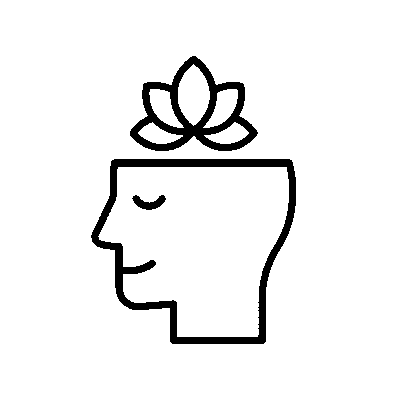 Calm mind and relaxation icon