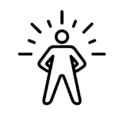 Confidence and self-belief icon